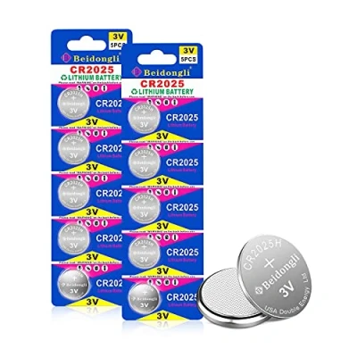 Abbildung von CR2025 3V Lithium Knopfzellen CR 2025 Batterien für TAN Generator 10 Stück【5 Jahre Garantie】 (cr2025 10)