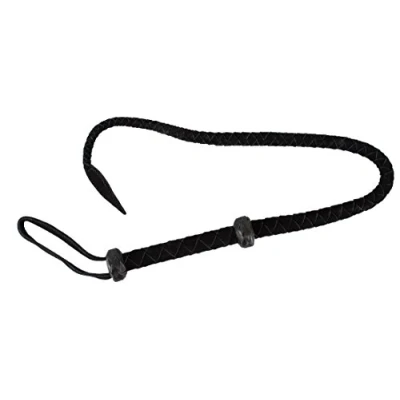 Abbildung von Peitsche mit einem Riemen aus Leder, verstärkter Griff, 90 cm