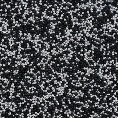 Abbildung von Streuselheld Schwarz Silber 120g Streusel zum Dekorieren und Verzieren von Gebäck aller Art wie Torten Kuchen Keksen Zuckerstreusel