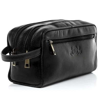 Abbildung von SID &amp; VAIN Leather WASH Gatwick Kosmetiktasche, Herren, Größe: One Size, Schwarz