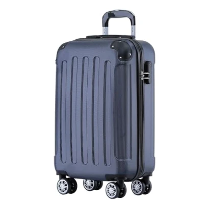 Abbildung von BEIBYE Hartschalen Koffer Trolley Rollkoffer Reisekoffer Sicherheit Zahlenschloß Zwillingsrolle ABS Material Handgepäck 4 Rollen (M L XL Set) (Dunkelblau, M)