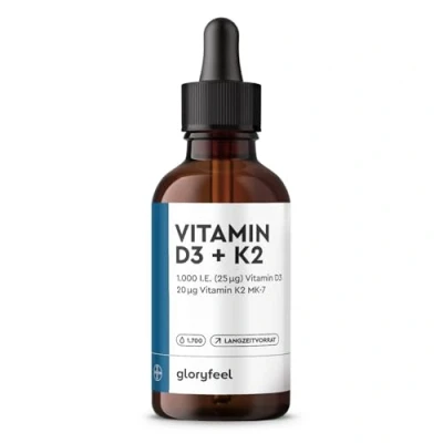 Abbildung von gloryfeel® Vitamin D3 + K2 Tropfen 1.000 I.E. 50 ml
