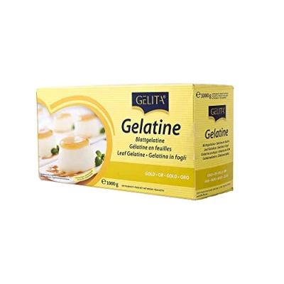Abbildung von GELITA Pro Blattgelatine 1 KG Großverpackung Gold 500 Blätter