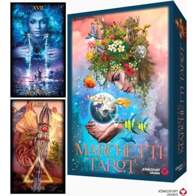 Abbildung von Marchetti Tarot Folge deiner Intuition!: 78 Tarotkarten und 144 seitiges Buch, Stülpdeckelschachtel mit Spotlack
