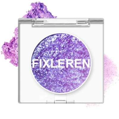 Abbildung von Fixleren Glitter Chamäleon Lidschatten Make up Palette, Highlighting Eyeshadow，Metallic Changing Langanhaltende holografische Multichrome Lidschatten, Bühnen /Party up. (Lila)