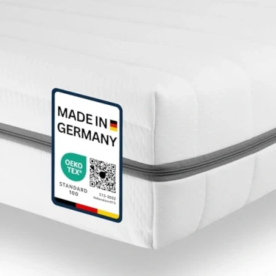 Abbildung von Sleepneo Matratze 140x200 Ergonomische Kaltschaummatratze 7 Zonen H2 H3 Oeko TEX Zertifiziert Waschbarer Bezug 2in1 Matratzen Härtegrad atmungsaktiv Höhe 15 cm