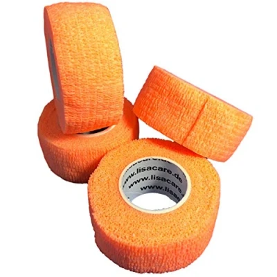 Abbildung von LisaCare Fingerpflaster 2,5cm x 4,5m 4er Set Neonorange 4 St