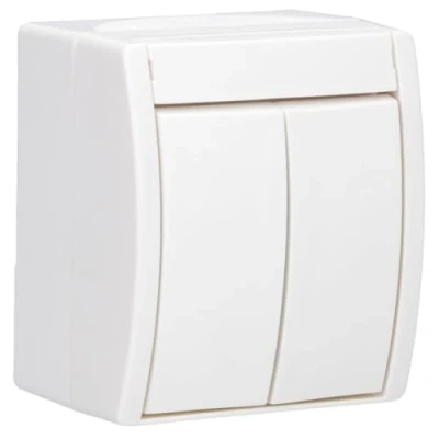 Abbildung von Busch Jaeger 2601/5 W 54 Wippschalter Serienschaltung (Thermoplast) Alpinweiß ocean® (IP 44) 2CKA001085A1621