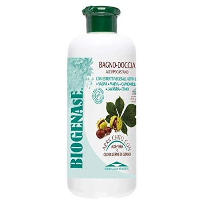 Abbildung von Biogenase Rosskastanien Duschgel Natürliches angereichert mit Aloe Vera und Weizenkeimextrakten Feuchtigkeitsspendende, Anti Cellulite Trockene Haut Behandlung 500ml