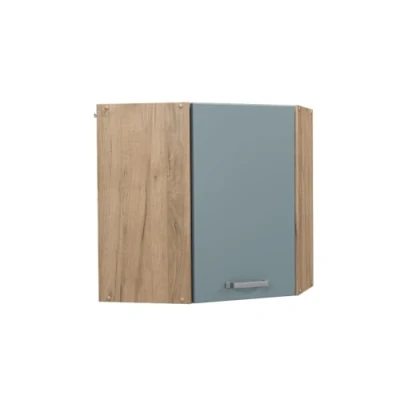 Abbildung von Vicco Eckhängeschrank R Line, Blau Grau/Goldkraft Eiche, 57 cm