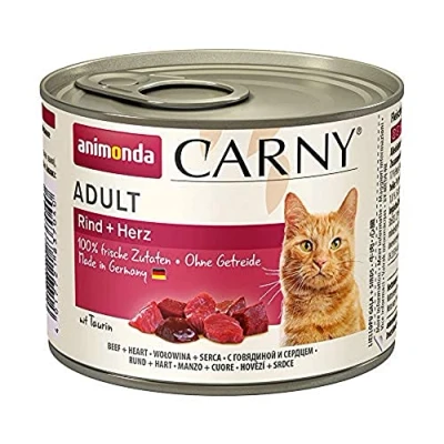 Abbildung von Carny Katzen Nassfutter Rind + Herz (6 x 200g), von animonda ohne Getreide und Zucker, mit frischen fleischlichen Zutaten