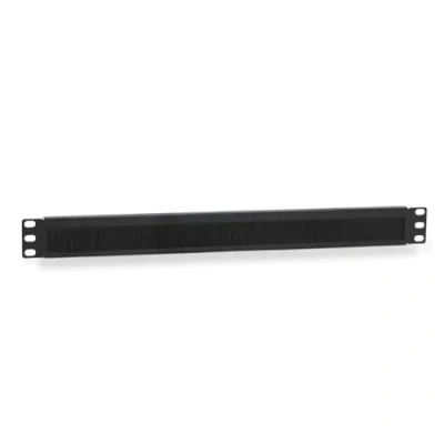 Abbildung von WAYTEX 37345 Besen Kabeldurchführung, 19 Zoll, 1U, Kopfband für Koffer/Schrank Frontmontage Schwarz