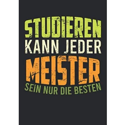 Abbildung von Notizbuch A5 kariert mit Softcover Design: Geschenk zur Meisterschule Meister Meisterprüfung Abschluss: 120 karierte DIN Seiten