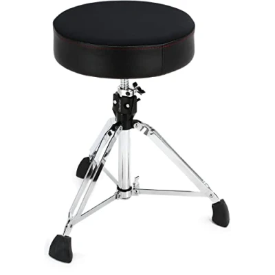 Abbildung von Gibraltar Schlagzeughocker, Drumhocker 9000 Series Round Neoprene, 9608NR (Durchmesser: 35cm, Neopren Sitzfläche, Super Lock, Dreibein Position, &#039;Super Foot&#039; Gummifüße)