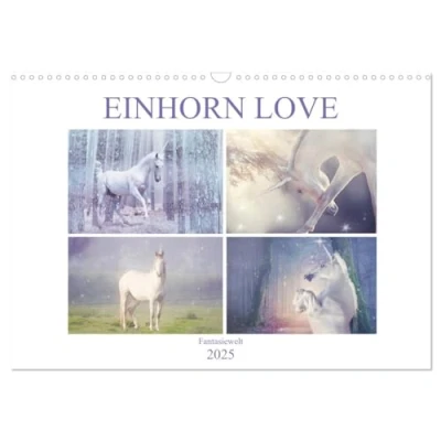 Abbildung von Einhorn Love Fantasiewelt (Wandkalender 2025 DIN A3 quer), CALVENDO Monatskalender