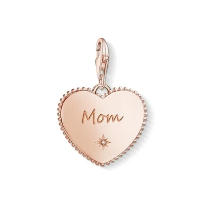 Abbildung von Thomas Sabo Charm Anhänger Herz Mom vergoldetes Silber 1687 416 40