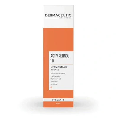 Abbildung von Activ Retinol 1.0 Anti Aging Serum Gesicht 1% &amp; Ceramide Angereichert mit Panthenol, Vitaminen C E Komplex Falten Flecken Ohne Duftstoffe Silikon 30ml Dermaceutic