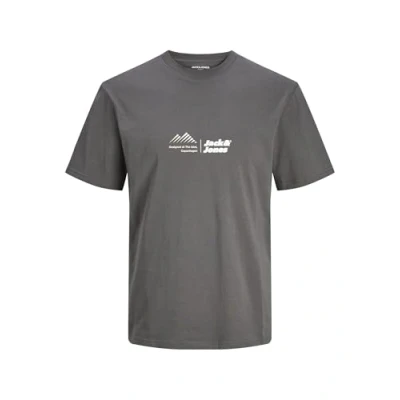 Abbildung von Jack &amp; Jones LOGO Rundhalsausschnitt Tshirt print, Herren, Größe: Medium, Pavement