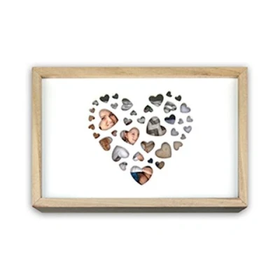 Abbildung von ZEP S.r.l. Love Box USB für 13 x 18 Fotos Holzbox, Holz, Natur und Weiß, Außenmaß 24,5 16 5 cm