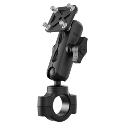 Abbildung von TUSITA Motorrad GPS Halterung Kompatibel mit Garmin Montana, Zumo XT Lenkerbasis Mittelgroßem Doppelsockelarm