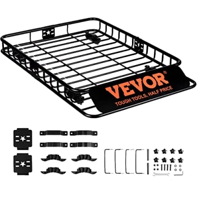 Abbildung von VEVOR Dachträger 1175 x 915 114 mm, Wanne 90 kg Tragfähigkeit Relingträger Fracht