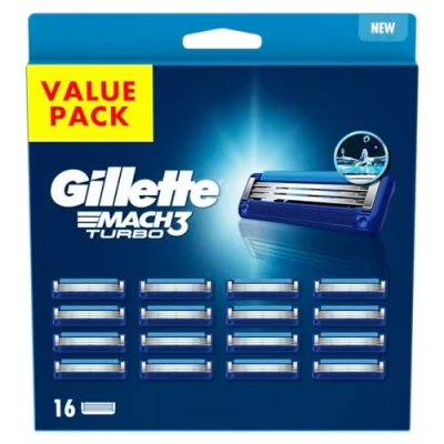 Abbildung von Gillette Mach3 Turbo Razor Refills for Men 16 Blade