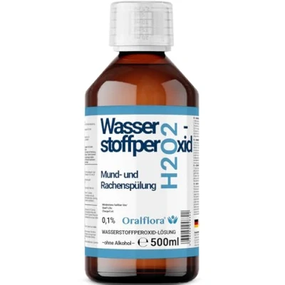 Abbildung von 1 x 500ml Mundspülung H2O2 Wasserstoffperoxid 0,1% ohne Alkohol