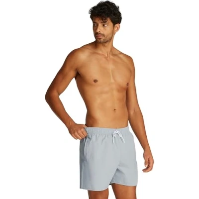 Abbildung von Calvin Klein Herren Badehose Medium Drawstring mit Logo, Grau (Quarry), XL