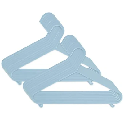 Abbildung von Bieco Kinderkleiderbügel 16 St Trend blau, Länge ca 30cm baby Kleiderbügel kinder bügel organiser größentrenner