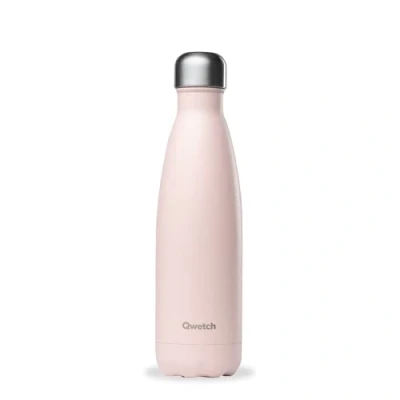 Abbildung von Qwetch Isolierflasche Pastellfarbene Thermosflasche Rosa 500ml 24 Stunden kalt und 12 warm auslaufsicher, BPA frei &amp; wiederverwendbar