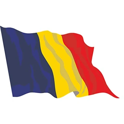 Abbildung von INDIGOS Autoaufkleber Autoaccessoires Aufkleber Fahne A LS147 Romania Rumänien 15 cm farbig bunt wehend Tuning Heckscheibe Beschriftung