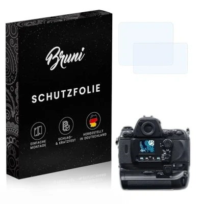 Abbildung von Bruni Schutzfolie kompatibel mit Nikon F6 Folie, glasklare Displayschutzfolie (2er Set)