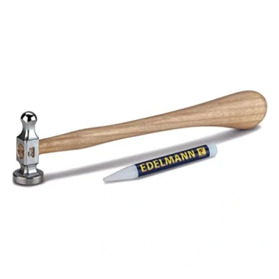 Abbildung von Edelmann Ausbeulhammer mit poliertem Kugelkopf für Ausbeulwerkzeug Dellen Reparatur ausbeulen Klebetechnik und Ausbeulhebel M205V2