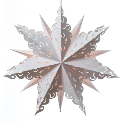 Abbildung von MARELIDA LED Stern Papierstern Crystal Weihnachtsstern Faltstern Leuchtstern 62cm