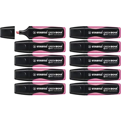 Abbildung von Umweltfreundlicher Textmarker STABILO GREEN BOSS 10er Pack pink