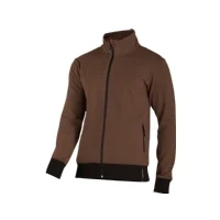 Abbildung von Lahti PRO Herren Arbeitssweatshirt Baumwolle Sweatshirt Bluse Zip Neck Größe: L Farbe: Braun mit Reißverschluss und Taschen