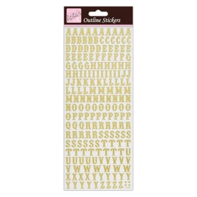 Abbildung von Anita&#039;s Konturensticker, Klebefolie, gold, 29.22 x 10.55 0.070000000000000007 cm