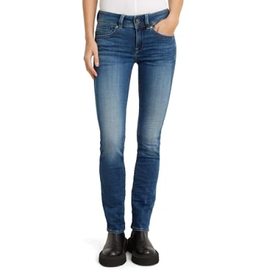 Abbildung von G STAR RAW Damen Midge Saddle Straight Jeans, Mehrfarben (medium indigo aged D07145 8968 6028), 23W / 34L