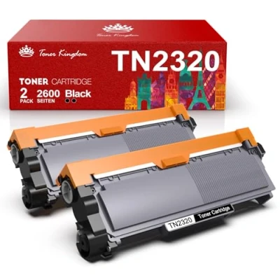 Abbildung von Toner Kingdom TN2320 Kompatibel für Brother TN 2320 TN2310 MFC L2700DW HL L2340DW DCP L2520DW L2500D L2700DN L2300D L2740DW (Schwarz, 2 Pack)