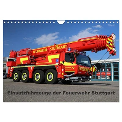 Abbildung von Einsatzfahrzeuge der Feuerwehr Stuttgart (Wandkalender 2025 DIN A4 quer), CALVENDO Monatskalender