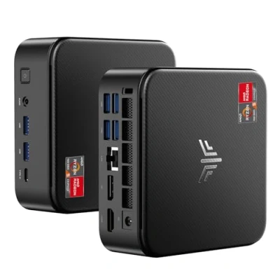 Abbildung von NiPoGi AM16 Mini PC ΑΜD Ryzen 5 PRO 5675U(Besser als 5560U/5600U,6C/12T, Max.4,3GHz),Mini Computer 32GB Dual Channels+512GB M.2 NVME SSD,WiFi6/BT5.2/Triple Display Desktop 4K@60Hz/HDMI+Typ C