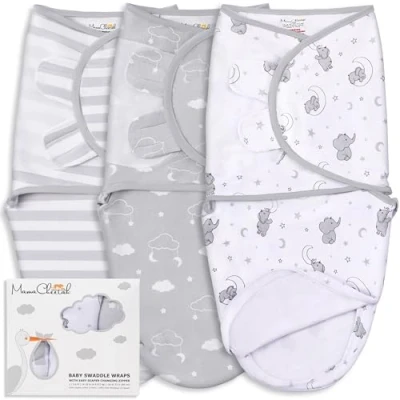 Abbildung von Mama Cheetah Baby Swaddle Sack 3 6 Monate, Organic Cotton Sleep Sack, Infant Blanket, for Large Babies, Wrap, Easy Swaddles Girl
