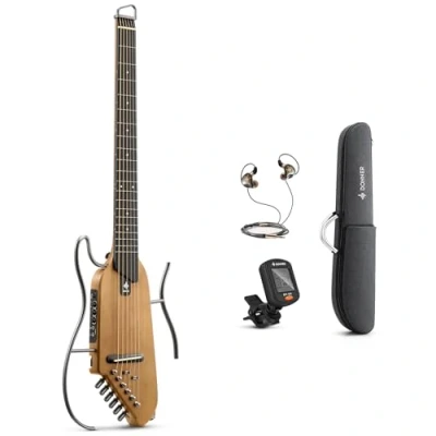 Abbildung von Donner Reisegitarre Stumme Gitarre, Ahorn