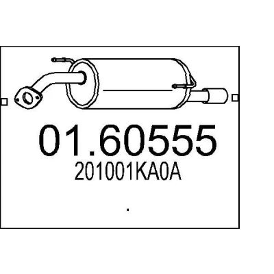 Abbildung von MTS 01.60555 Endschalldämpfer 750 NISSAN: Juke