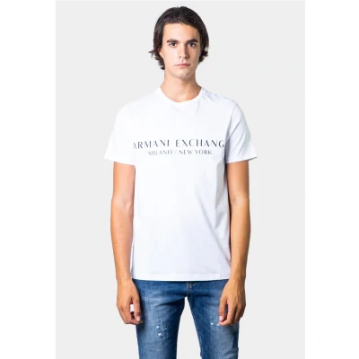 Abbildung von Armani Exchange Tshirt print, Herren, Größe: Large, White