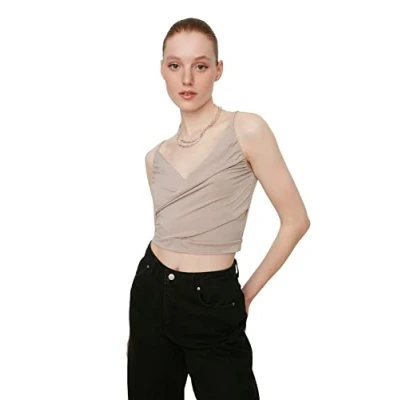 Abbildung von TRENDYOL Frau Slim Fit Basic Cache Coeur Gestrickt Bluse