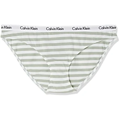 Abbildung von Calvin Klein Damen Slip Bikini Form mit Stretch, Rainer Stripe Sage Meadow, XL