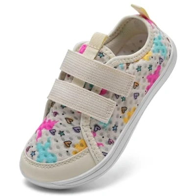 Abbildung von IceUnicorn Barfußschuhe Kinder Breite Barfussschuhe Jungen Mädchen Minimalistische Aquaschuhe Traillaufschuhe Strandschuhe(Beige, 31EU Weit)