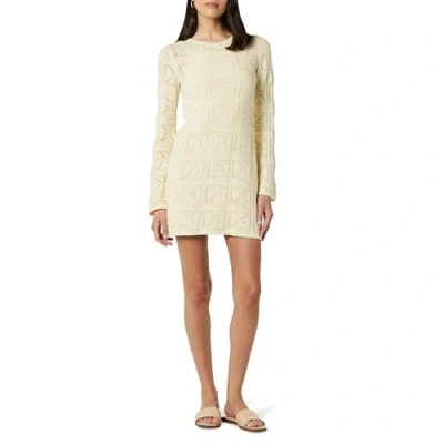 Abbildung von The Drop Mikro Mini Kleid für Damen, Laney, Gehäkelt, Birke, 3XL Große Größen, Übergröße
