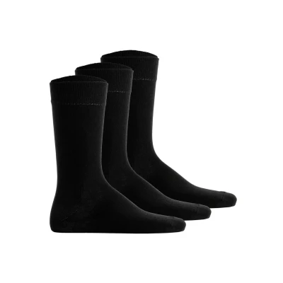 Abbildung von Hudson Unisex 3ER PACK Simply Basic Socken, Größe: 43 46, Schwarz